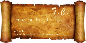 Treszler Cirill névjegykártya